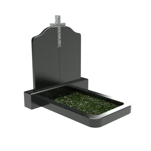 Двойной гранитный памятник с крест