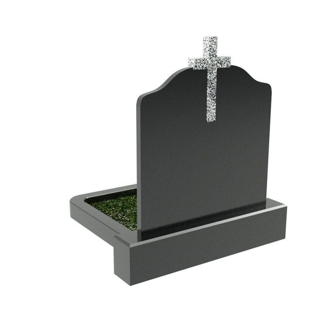 Двойной гранитный памятник с крест