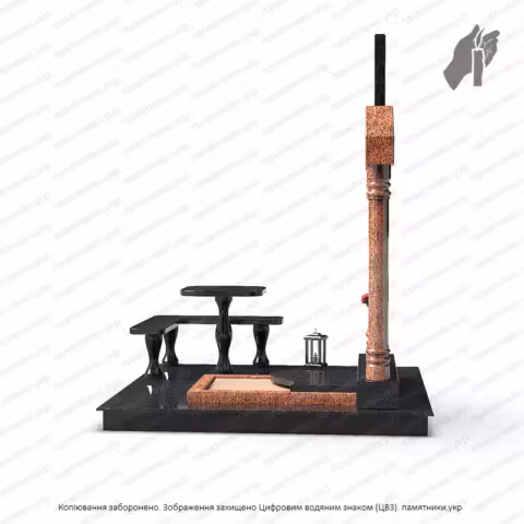 Memorial complex monument on the grave