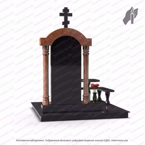 Memorial complex monument on the grave