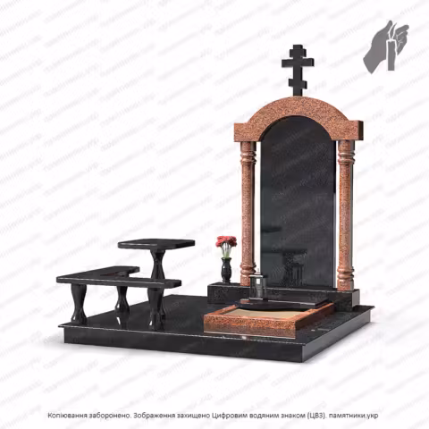 Memorial complex monument on the grave