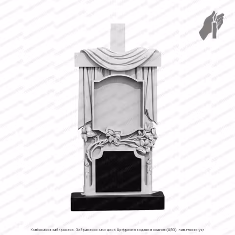 Памятник в форме креста, крест на могилу