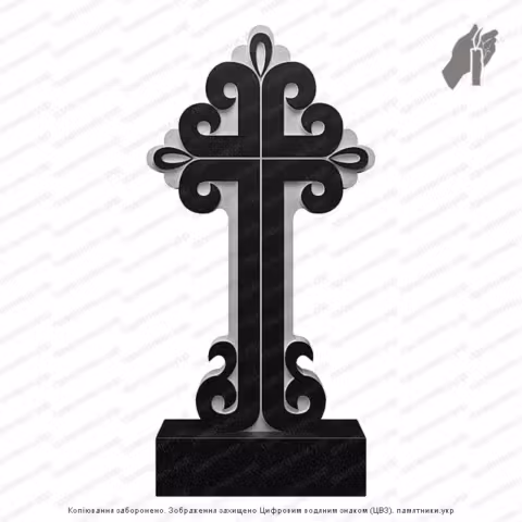 Памятник в форме креста, крест на могилу