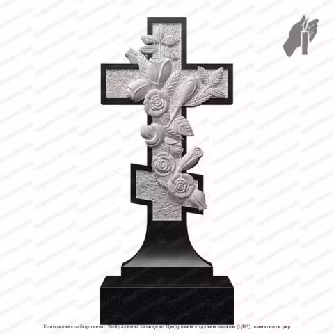 Памятник в форме креста, крест на могилу